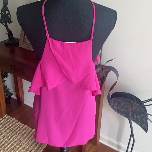 Fuchsia Pink Ruffled Tank - Picture 4 of 4